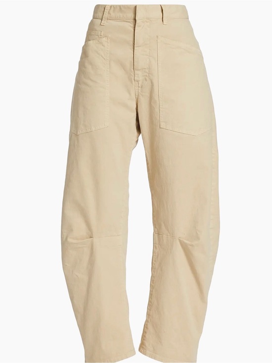 Nili Lotan Pants - Nili Lotan Shon Pant sandstone Bow Leg Carpenter 8 tan